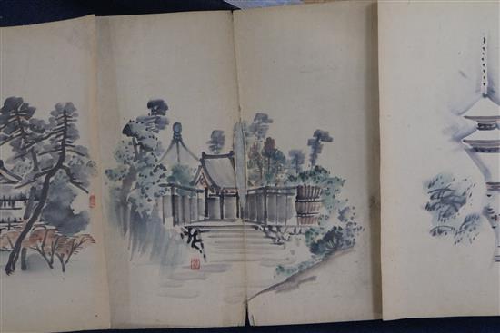 An album of Chinese paintings and a hand scroll